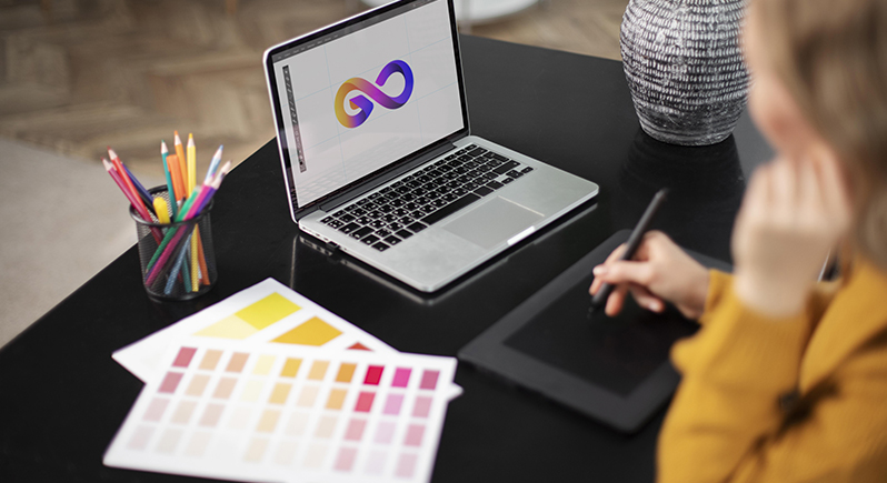Custom and creative logo design services for brand identity